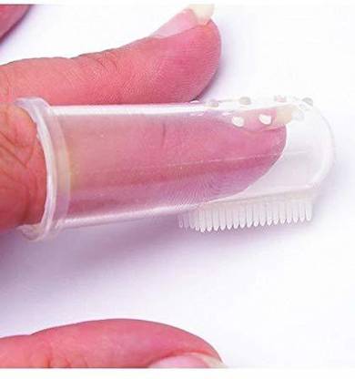 RiyaKids Baby Silicone Finger Toothbrush, Baby Finger Tooth Brush with storage Box% Extra Soft Toothbrush