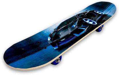 TOYOX Blue Car Skateboard, Wheels Skate Boards, Mini Skateboard, Beginners Long Board 17 inch x 5 inch Skateboard