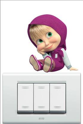 skgraphics 15 cm Masha cartoon Wall sticker Self Adhesive Sticker