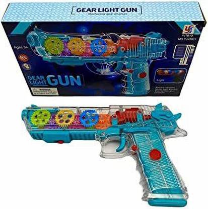 Shyam Creation Musical Light Mechanical Gear Structure Gun Toy for Kids(Music,Light and Gear Rotation Function) Ninja Gears