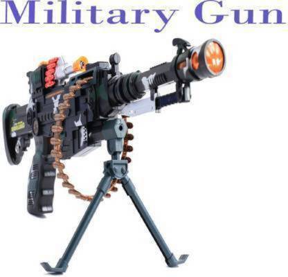migwow Commandos Gun Toys for Fun Boys, Ultra-cool Super Military Mission Machine Gun Toy with LED Flashing Lights and Sound Effects for Kids Playing. Guns & Darts (Multicolor) Guns & Darts