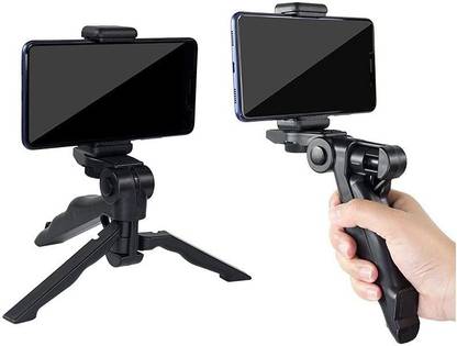 Jeteck Photography Mobile Holder Mini Tripod Camera Stand with Horizontal & Vertical Rotation | for Vlogging, Video Shooting, YouTube etc Compatible with All Mobile Phones, Action GoPro Cameras DSLR Single Gimbal for Mobile
