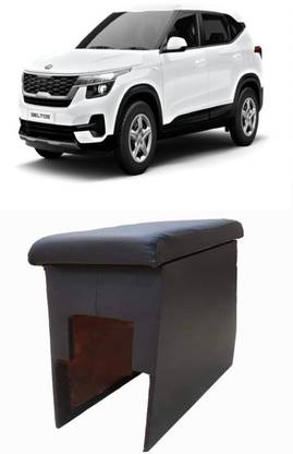 BLACK SNAKE Wooden Armrest/Console for KIA SELTOS PACK OF 1 Car Armrest