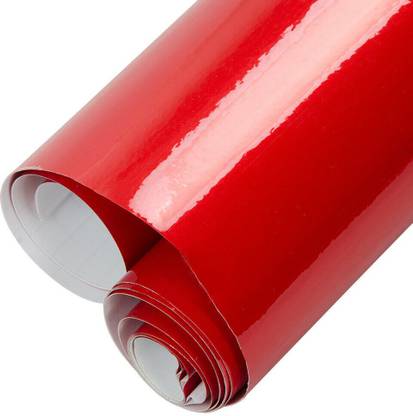 HOME13 Vinyl Decorative Red Wallpaper