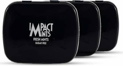 Impact Sugar Free Mints Fresh Mints 14g - Pack of 3 Fresh Mint