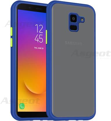 Asgeot Back Cover for Samsung Galaxy J6 Back Case Full Camera Protection Smoke Matte Finish Cover