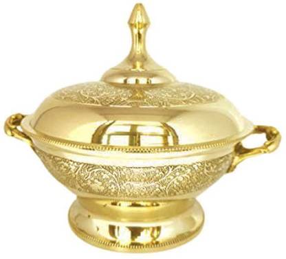Namo International Brass Mughal Design Serving Donga Large/Home Décor Serve Casserole