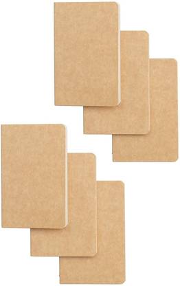 INNAXA Softcover Pocket Notebook Set - 3.5" x 5.5" - 6 Pack - 30 Sheets - 60 Blank Pages - Perfect for the Traveler or Author A6 Notebook Blank 64 Pages