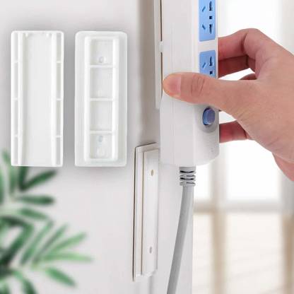 KPNG Self Adhesive Power Strip Wall Mount,No Damage Wall-Mounted Fixation Holders Mount Reusable for Power Strips Cable Organizers, Photo Frame, Wall Clock Power Plug