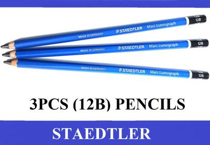 STAEDTLER MARS LUMOGRAPH DRAWING PENCILS BLUE PACK OF 3 (12B) Pencil