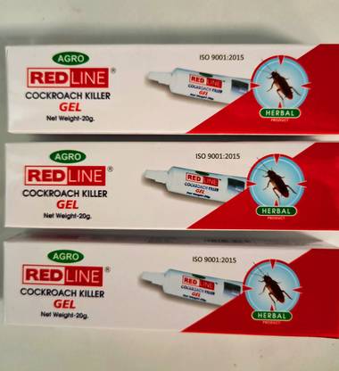 Red Line Cockroach Killer & Repellent Gel (20g * 3 Nos) (3 x 20 g)