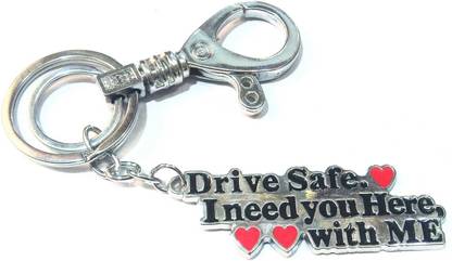ROYALSHOP DRIVE SAFE KEY CHAIN WITH HOOK FOR BOYFRIEND HUSBAND LOVE BIRTHDAY SET OF 1 Key Chain