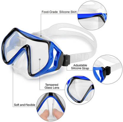 Abhsant Snorkel Set Anti-Fog Snorkeling Diving Mask Swimming Kit