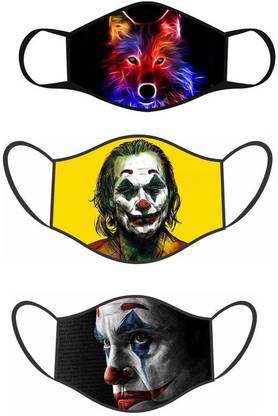 design wise Fox Design with Joker and Joker Digital Print Multicolor Cotton Knitted Soft Cloth Face Mask Anti Pollution Washable Face Mask ( Free Size) (Pack of 3) Mask (Free Size, Pack of 3) Style# ZC-64 Fox Design with Joker and Joker Digital Print Multicolor Cotton Knitted Soft Cloth Face Mask Anti Pollution Washable Face Mask ( Free Size) (Pack of 3) Mask (Free Size, Pack of 3) Style# ZC-64 Cloth Mask
