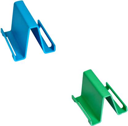 i-FiX Dual Display Plastic Table Mount Mobile Stand (COMBO PACK OF 2 , BLUE & GREEN) Mobile Holder