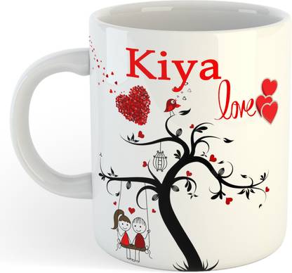 Rawyaldeep Kiya Printed Coffee, I Love You Kiya, Kiya Name , Gift For Friends , Lovers , Valentine's day , Anniversary Gift , Happy Birthday Gift , Rakhi , Rakshabandhan , Happy Raakhi , Sister , Wife , Daughter , Women Day Gift Ceramic Coffee Mug