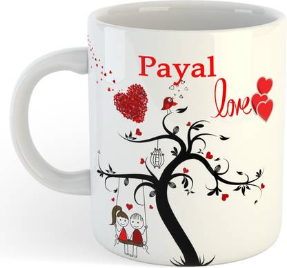 Rawyaldeep Payal Printed Coffee, I Love You Payal, Payal Name , Gift For Friends , Lovers , Valentine's day , Anniversary Gift , Happy Birthday Gift , Rakhi , Rakshabandhan , Happy Raakhi , Sister , Wife , Daughter , Women Day Gift Ceramic Coffee Mug