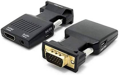 SP  TV-out Cable VGA to HDMI Adapter/Converter with Audio, Male VGA to HDMI Video Adapter for TV, Computer, Projector with Audio, Power Cable -D-Sub, 15-pin ( Not Bidirectional )