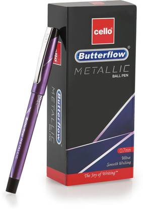 Cello Butterflow Metallic Ball Pen