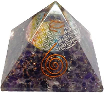 numeroastro Orgone Pyramid Amethyst Crystal Stones for Spiritual Healing (1 Pc) Decorative Showpiece  -  6 cm