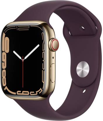 Apple Watch (GPS+Cellular-45mm) Gold Stainless Steel Case-Cherry Sport Band