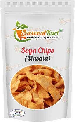 Seasonal Kart Soya Twisters Chips Real Soya Chips I Crunchy Cracker, 100% Vegan I Low Calorie