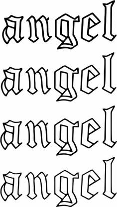 komstec Angel Name Tattoo For Boy and Girl Temporary Body Tattoo Waterproof Sticker