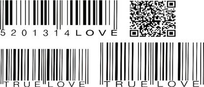komstec Temporary Tattoo Sticker True Love Barcode Tattoo Waterproof Sticker for Men and Women Temporary Body Tattoo