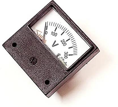 ERHIndia (Pack Of 1) Analog Voltmeter (0-300v) 65mm Ac for Monitor Panel Indicator, Stabilizer, Switch Board Analog Volt meter Square Type Analog Voltage Meter AC 0 to 300 Voltmeter