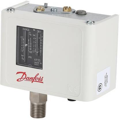 Danfoss KP-35 Pressure Switch - 060-113391, R:-0.2 to 7.5 BAR, D:0.7 to 4 BAR, IP 30 for Water Pump Centrifugal Water Pump