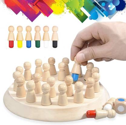 SMART TOY Matching Games, Wooden Memory Match Stick Chess Game,BLOWEST Colorful Memory Chess, Funny Block Board Game, Early Educational Toy, Brain Trainig Games for Boys and Girls Age 3 and Up Educational Board Games