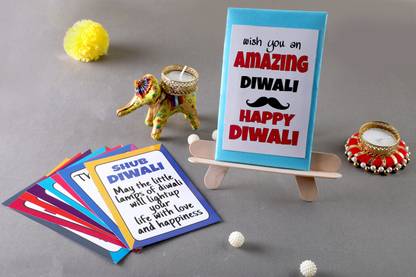 Khillayox Set of 8 Diwali Wishes Greeting Card Diwali Greeting Card