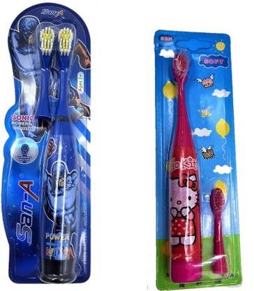 Preili's Blue Sonic with Kitty Electric Toothbrush