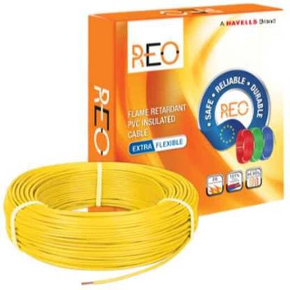 HAVELLS REO 2.5 SQ MM WIRE, HRFR PVC 2.5 sq/mm Yellow 90 m Wire