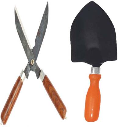 ERIN Garden Wooden Handle Hedge Shears/Cutter Comfort Grip Hedge Shear & Hand Big Trowel Garden Tool Kit