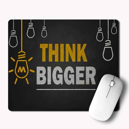 ZORI Non-Slip Think Bigger, Motivational Quotes Printed Mouse Pad for Gaming Computer, Laptop, PC Mouse Pad Non Slip Base Mousepad