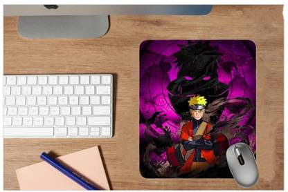 ZORI Naruto_02_Purple_RED Gaming Mouse Pad - Computer Laptop PC| Work from Home/Office | Anti-Skid, Anti-Slip, Rubber Base Non Slip Base Mousepad