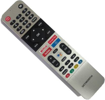 GIFFEN Compatible for Skyworth Smart LCD LED TV Remote with Function Netflix YouTube Prime Video Google Play ( with Working Voice function ) SKY-35 Skyworth Remote Controller