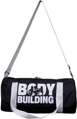 (Expandable) 10 L Hand Duffel Bag - Black Body Building Gym Bag (Black, Sling Bag) - Black - Regular Capacity Gym Duffel Bag