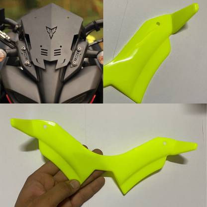 Auto MT Combo MT-15 Bike Metal Visor + MT 15 Winglet for Yamaha MT15 (Metal Visor + NEON MT 15 Winglet) Bike Fairing Kit