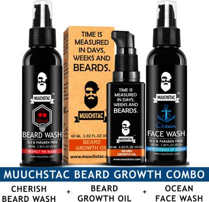 MUUCHSTAC Beard Care and Fcae care Combo kit