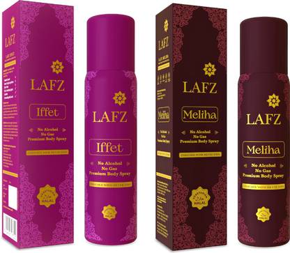 LAFZ Iffet & Meliha, No Alcohol No Gas, Premium Body Spray  -  For Women