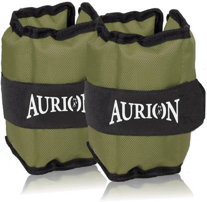 Aurion Wrist/Ankle Weights Running Cross Fitness Gym Training Exercise 5 KG X 2 Green Ankle & Wrist Weight
