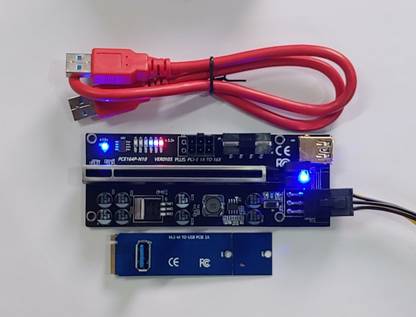 Jack and Rex Latest UPGRADED 2021 Gold Edition VER010S PLUS and NGFF M.2 key to USB 3.0 Adapter Card / 010S Plus / 8 Capacitor / 3 Power Supply / 16x to 1x Power PCIe Riser – GPU Riser – Mining ETC DDR2 1 GB NVIDIA Chipset 1200 bit 1200 MHz Graphics Card