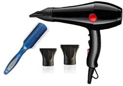 BK 10 IMPORT & EXPORT 2 IN 1 PROFESSIONAL SERIES SALON Hair Dryer With Round Rolling Curling Comb / Styling Hair Brush Hair Dryer