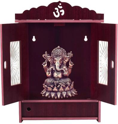 RADHE ENTERPRISE CREATION Wooden Acrylic Design Door Big Temple|Pooja Stand|Mandir For Home|Office Temple| Engineered Wood Home Temple