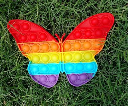 Galactic Butterfly Shape Pop It Fidget Toys, Push Pop Bubble Fidget Sensory Special
