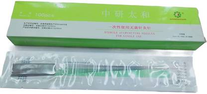Acs 100 ACS Acupuncture Steel Handle Needle Size 0.35*100 without Tube (5 inch needles) Massager