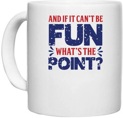 UDNAG White Ceramic Coffee / Tea 'Fun point | Donalt Trump' Perfect for Gifting [330ml] Ceramic Coffee Mug