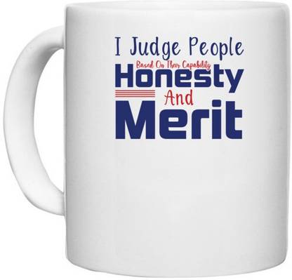 UDNAG White Ceramic Coffee / Tea 'Honesty | Donalt Trump' Perfect for Gifting [330ml] Ceramic Coffee Mug